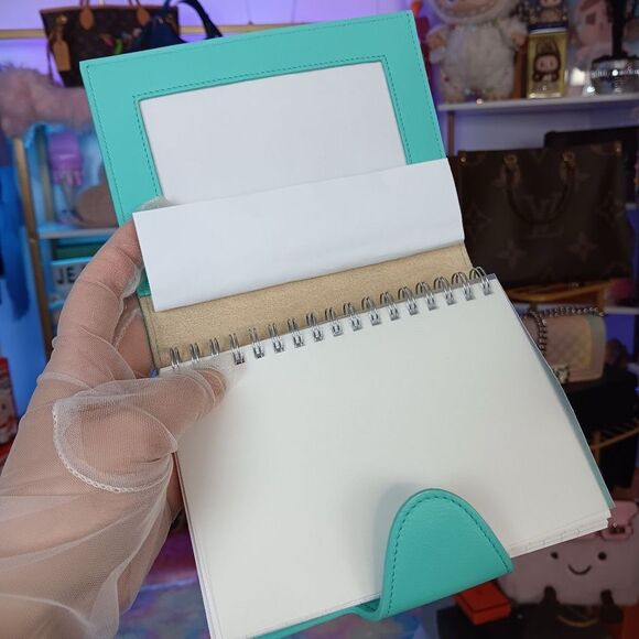 NIB Tiffany & Co Blue Leather Notebook Passport Photo Cover w/Notebook Box - Picture 7 of 12